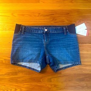 Isabel maternity denim shorts